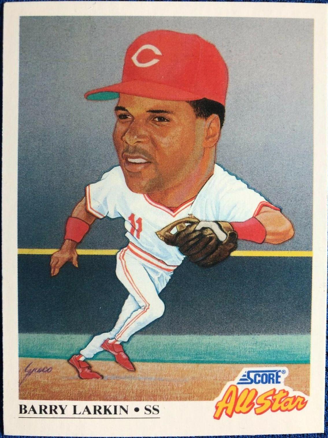 Barry Larkin #666 Baseball Cards 1991 Score