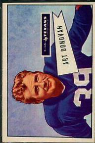 Art Donovan #46 Football Cards 1952 Bowman Large