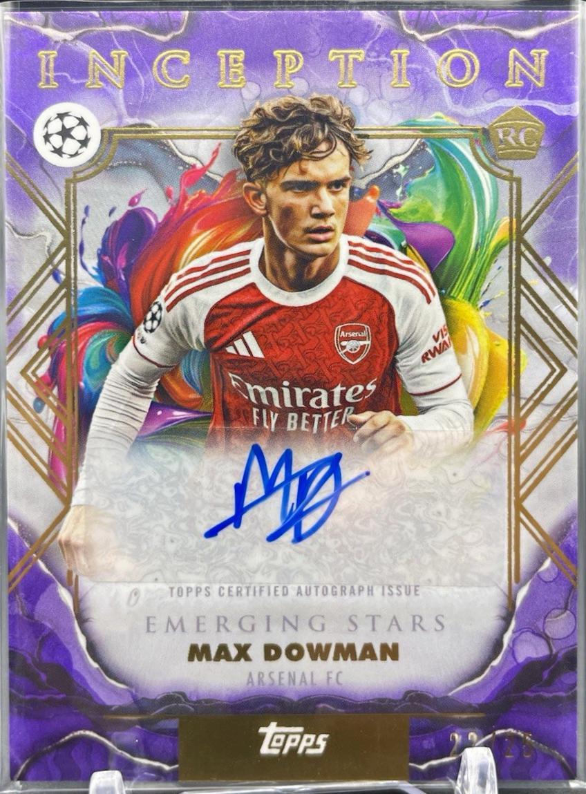 Max Dowman #ES-MD 2025 Topps Inception UEFA Emerging Stars Autograph