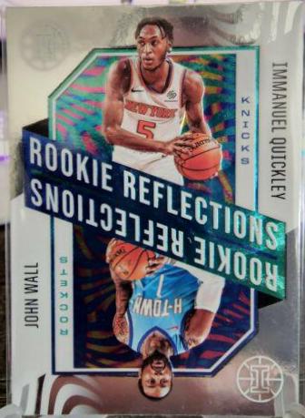 John Wall, Immanuel Quickley #10 Basketball Cards 2020 Panini Illusions Rookie Reflections