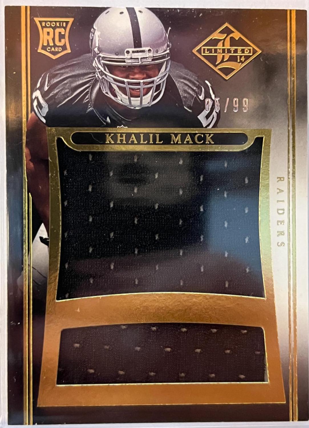 Khalil Mack #RJ-KM Football Cards 2014 Panini Limited Rookie Jersey