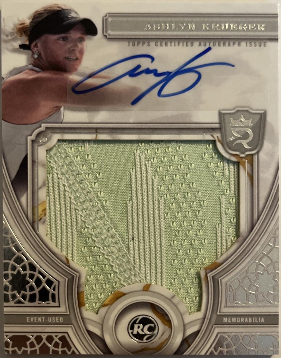 Ashlyn Krueger #RRA-AK Tennis Cards 2024 Topps Royalty Rookie Relic Autograph