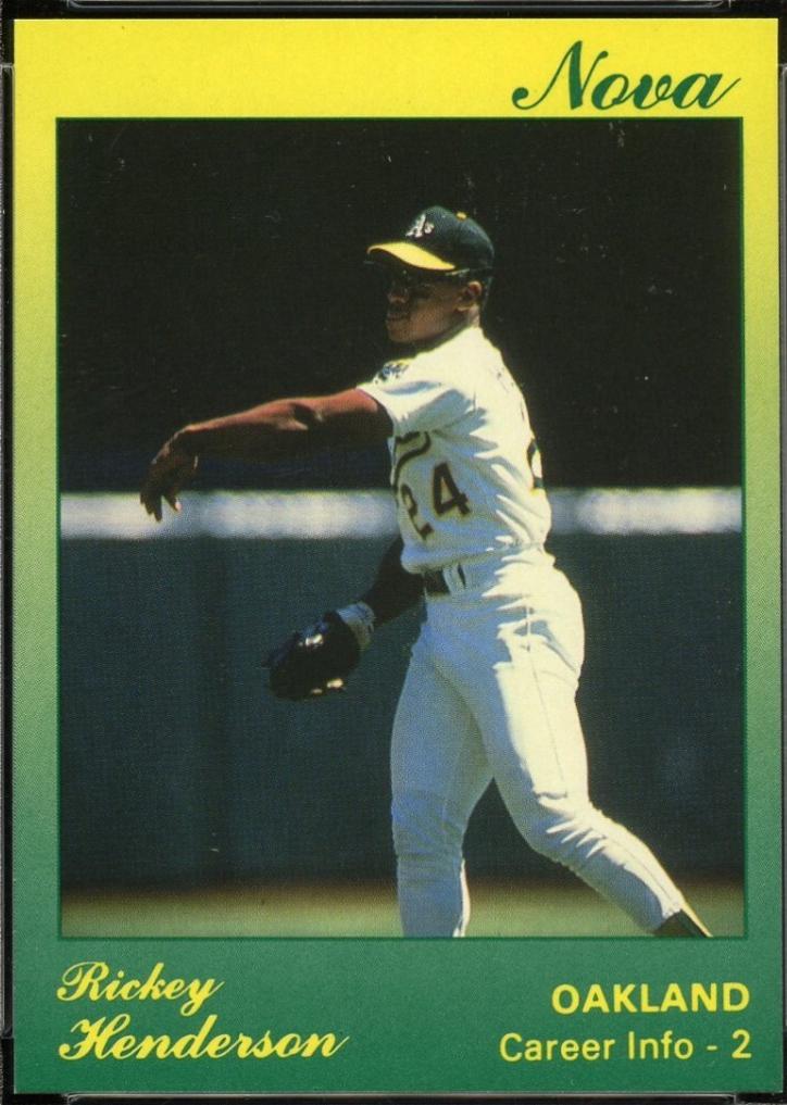 Rickey Henderson #7 1991 Star Nova Edition Baseball