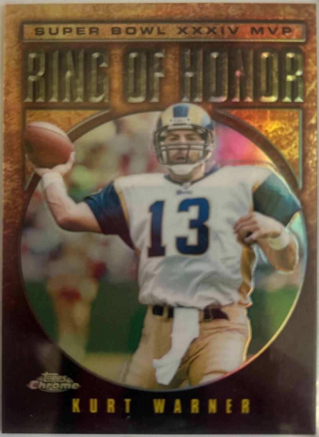 Kurt Warner #KW34 Football Cards 2002 Topps Ring of Honor