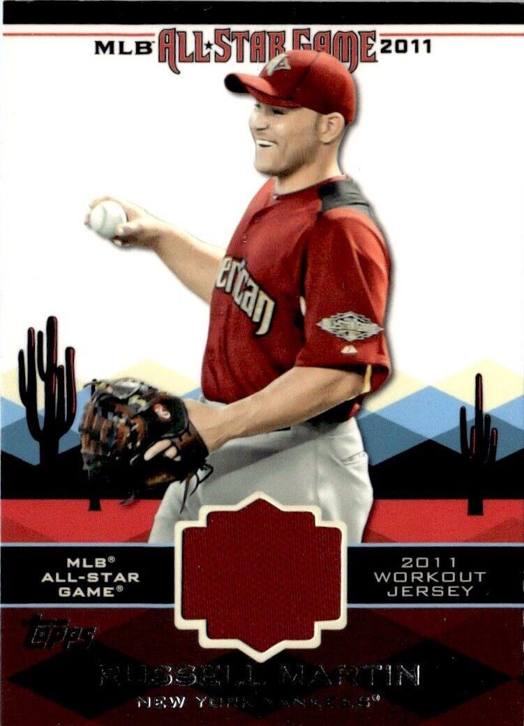 Russell Martin #AS-62 Baseball Cards 2011 Topps Update All-Star Stitches