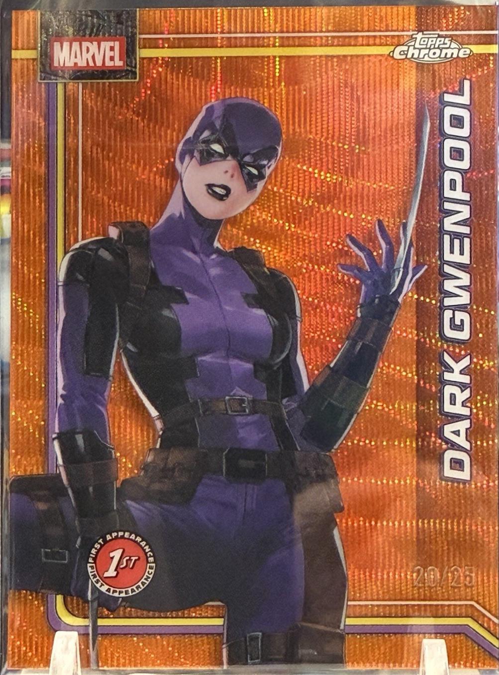 Dark Gwenpool Orange Wave Refractor