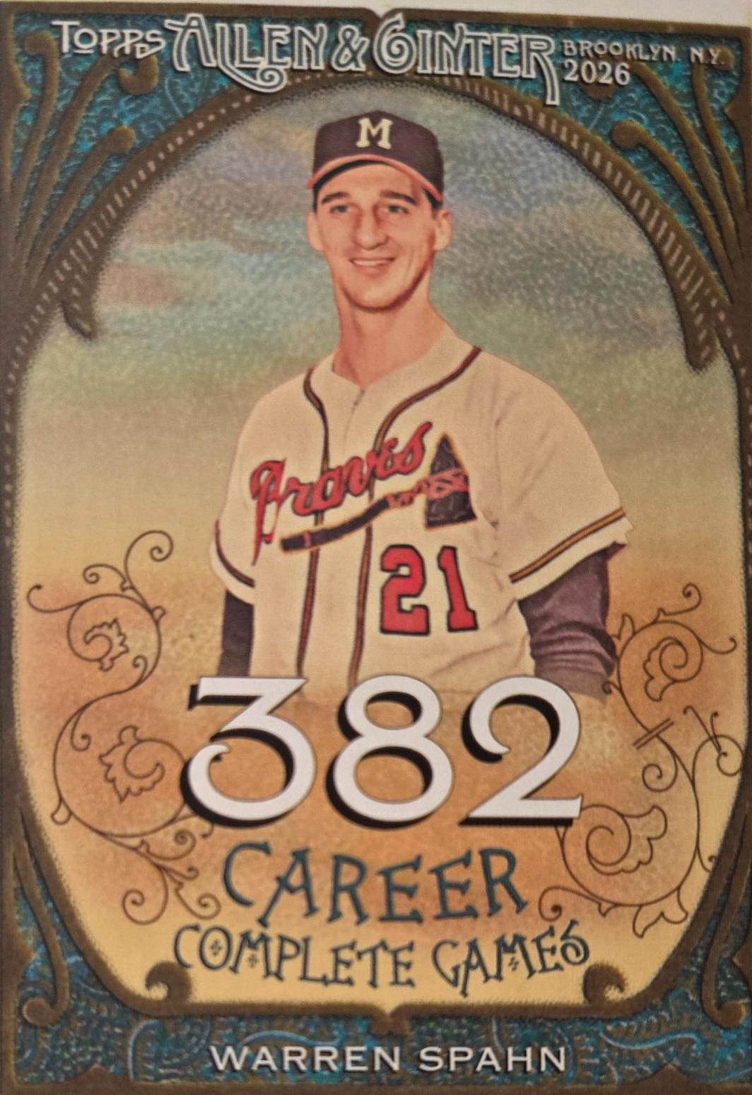 Warren Spahn #CR-14 2026 Onit Athlete Gravity Career 250 Baseball