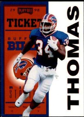Thurman Thomas #11 Football Cards 1998 Playoff Contenders Ticket
