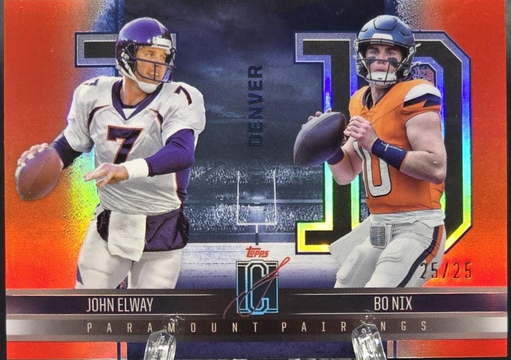 Bo Nix / John Elway [Red] #PP-2