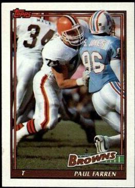 Paul Farren #603 Football Cards 1991 Topps