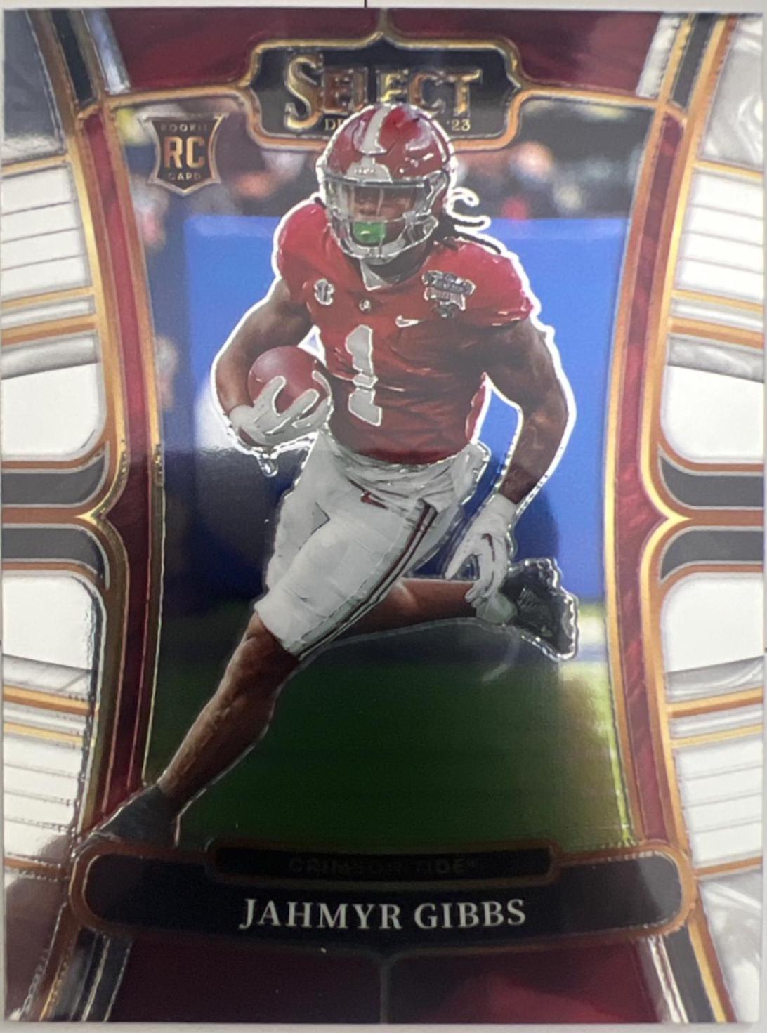 Jahmyr Gibbs #10 Football Cards 2023 Panini Select Draft Picks