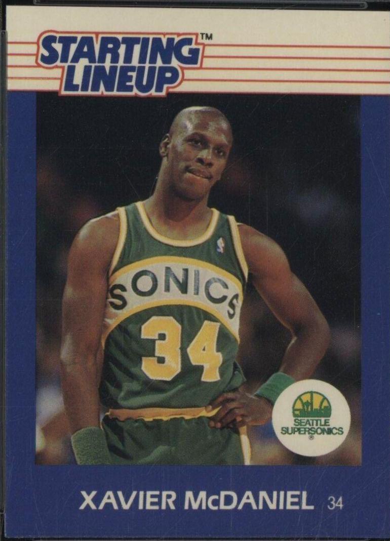 Xavier McDaniel Basketball Cards 1988 Kenner Starting LineUp