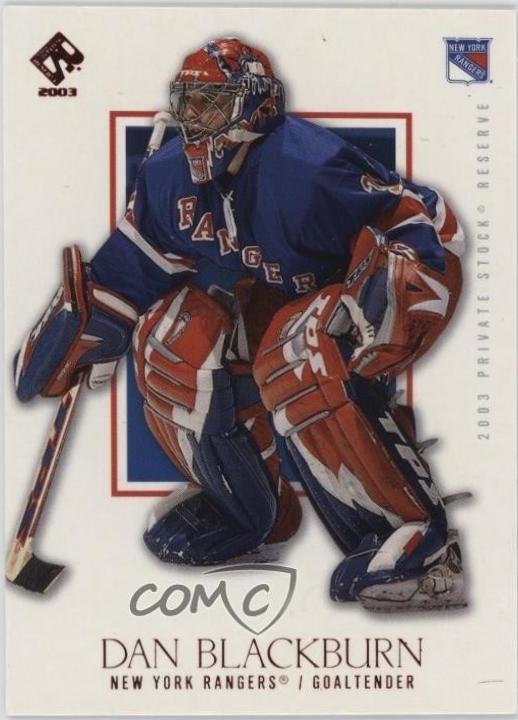 Dan Blackburn #65 2002 Pacific Private Stock Reserve Hockey