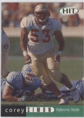 Corey Simon #35 Football Cards 2000 SAGE HIT