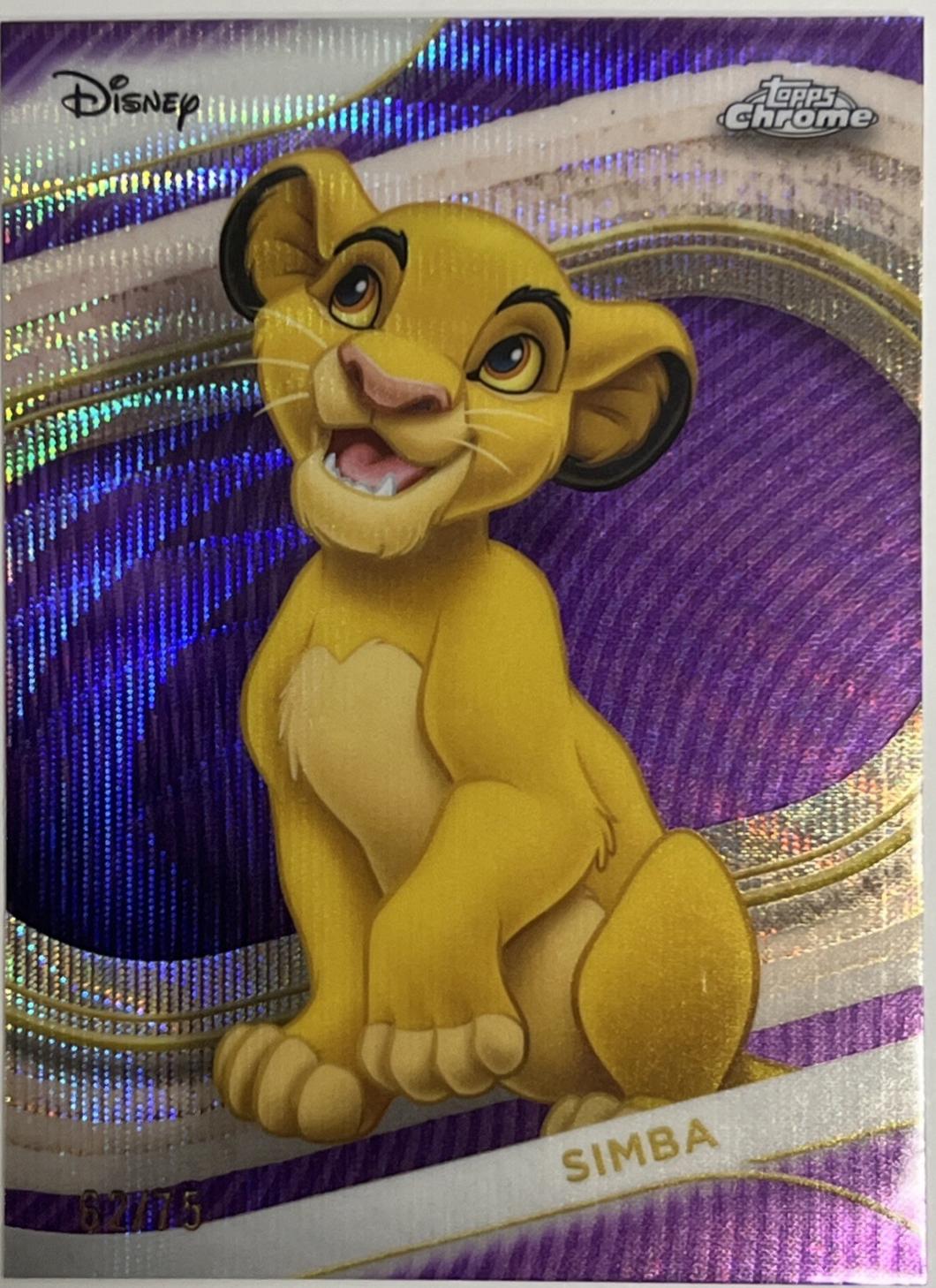 Simba [Purple Refractor] #100 Prices | 2025 Topps Chrome Disney