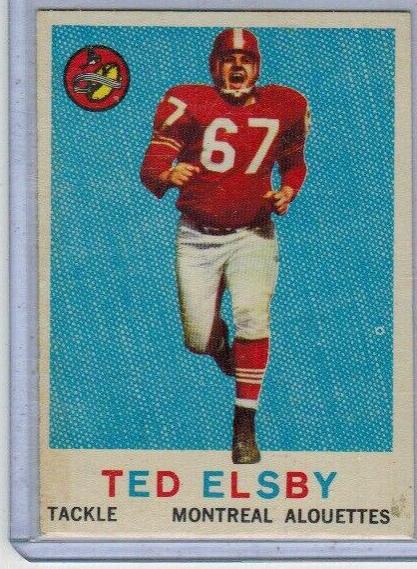 Ted Elsby #34 Football Cards 1959 Topps CFL