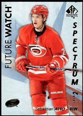 Sebastian Aho #S-78 Hockey Cards 2016 SP Authentic Spectrum FX