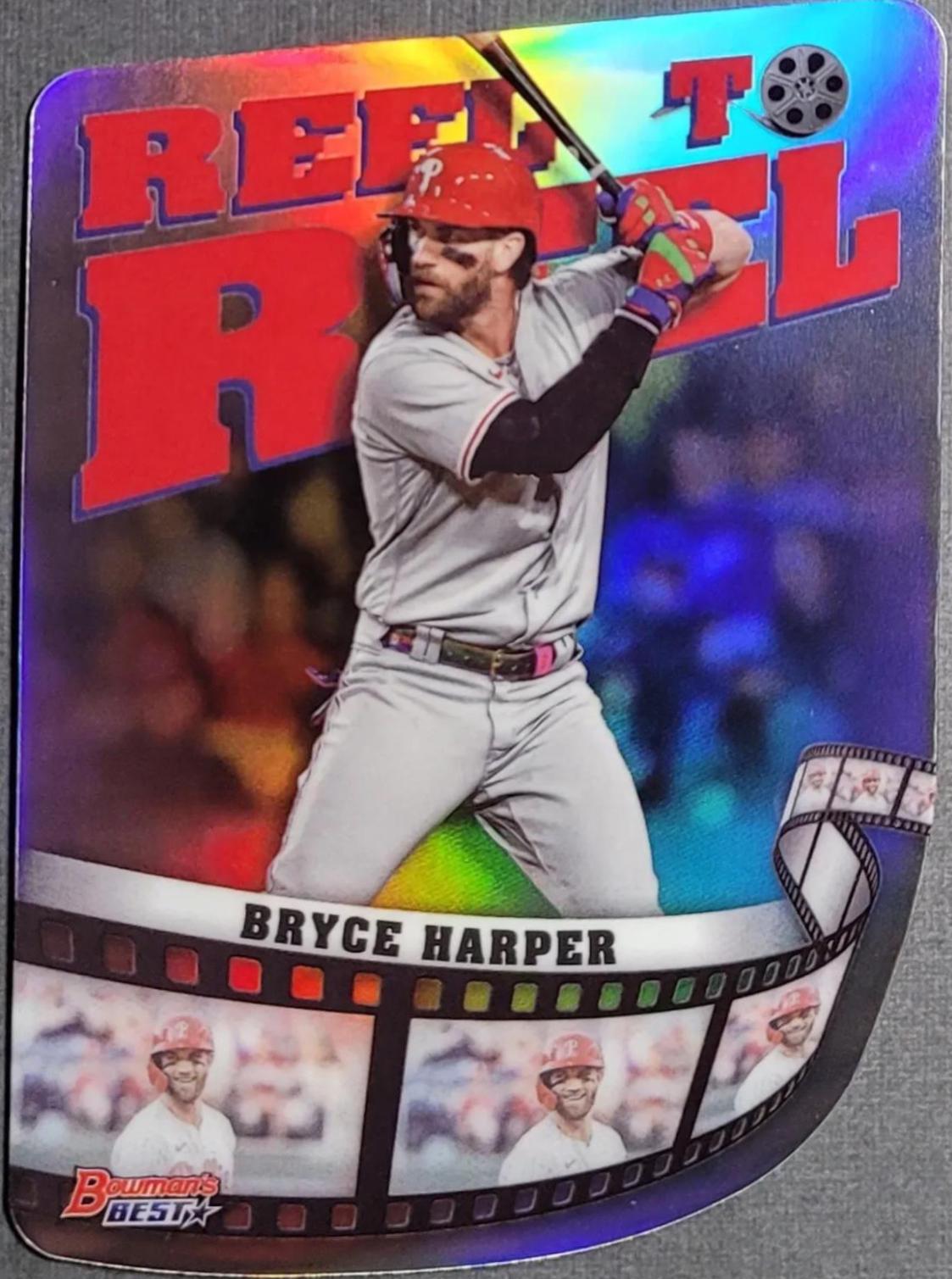 Bryce Harper #RR-22 Baseball Cards 2023 Bowman's Best Reel to Die Cuts
