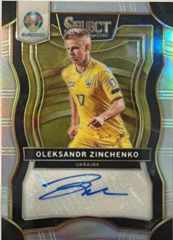 Oleksandr Zinchenko #SI-OZI Soccer Cards 2020 Panini Select UEFA Euro Signatures