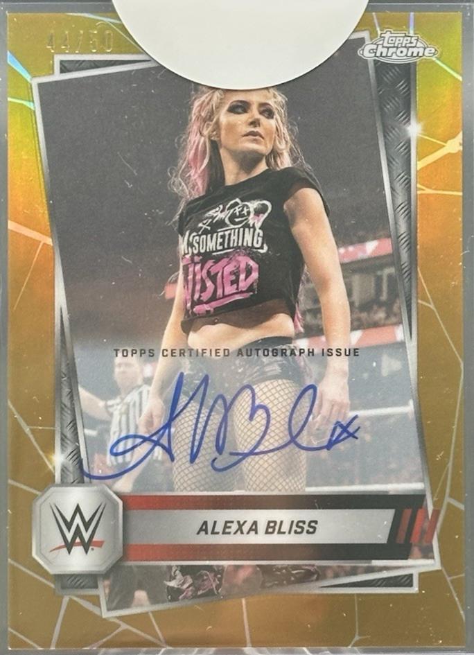 Alexa Bliss #CLA-XA Wrestling Cards 2025 Topps Chrome WWE Autograph Gold Refractor