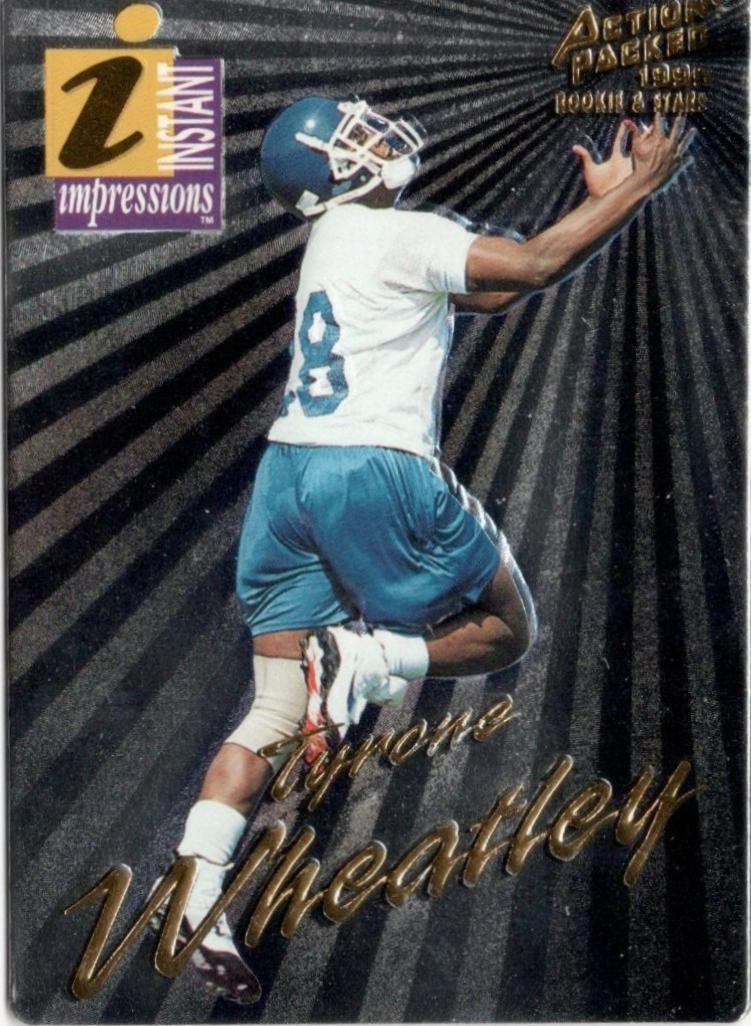 TYRONE WHEATLEY #8 Football Cards 1995 Action Packed Rookie & Stars Instant Impressions