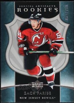 Zach Parise #218 Hockey Cards 2005 Upper Deck Artifacts
