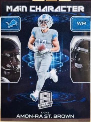 Amon-Ra St. Brown #15 Football Cards 2023 Panini Spectra Main Character