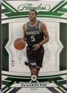 De'Aaron Fox #36 Basketball Cards 2022 Panini Flawless