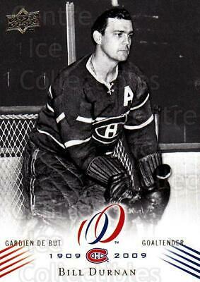 Bill Durnan #9 Hockey Cards 2008 Upper Deck Montreal Canadiens Centennial