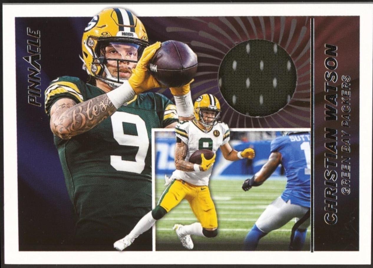 Christian Watson #PJ-CWN Football Cards 2024 Panini Encore Pinnacle Jersey