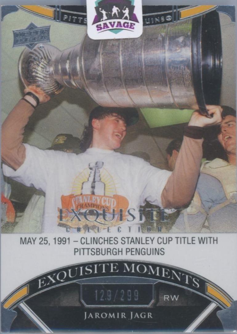 Jaromir Jagr #ECM-JJ Hockey Cards 2022 Upper Deck Black Diamond Exquisite Collection Moments