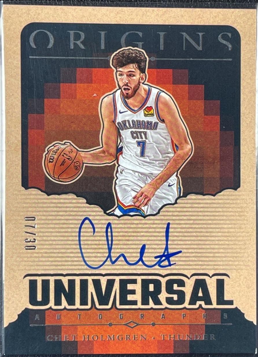 Chet Holmgren #1 Basketball Cards 2024 Panini Origins Universal Autograph