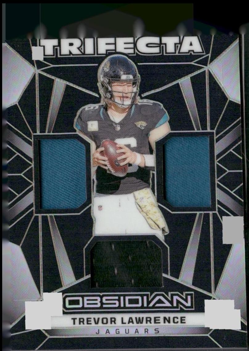 Trevor Lawrence #13 Football Cards 2024 Panini Obsidian Trifecta Swatch