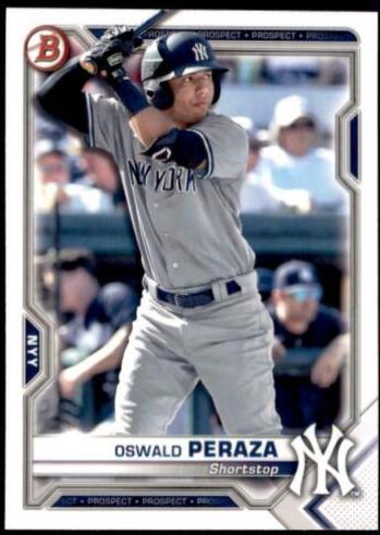Oswald Peraza #BP-50 2021 Bowman Paper Prospects Baseball