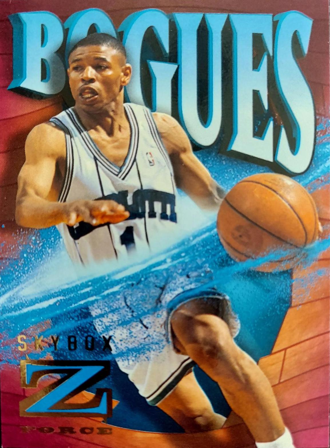 Muggsy Bogues #8 Basketball Cards 1996 Skybox Z Force