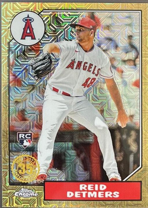 Reid Detmers #T87C-61 Baseball Cards 2022 Topps Silver Pack 1987 Chrome