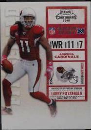 Larry Fitzgerald #1 Football Cards 2010 Playoff Contenders