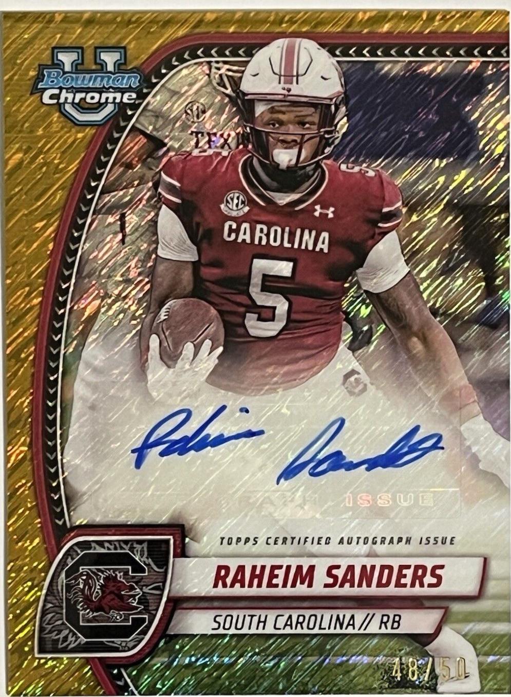 Raheim Sanders [Gold Shimmer Refractor] #PA-RSA