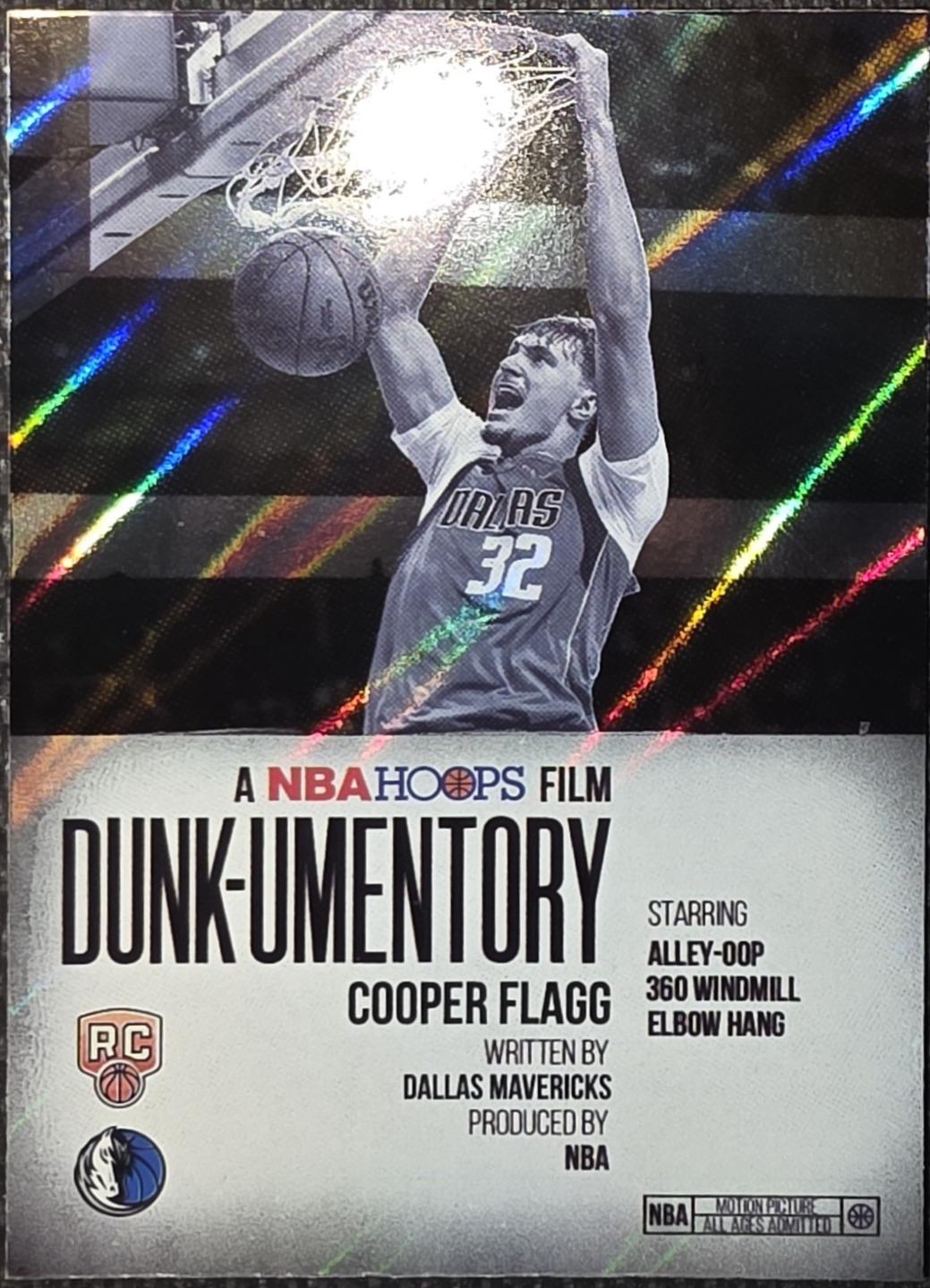 2025 Topps NBA Hoops Dunkumentory Cooper Flagg [Rainbow] #D-11 card