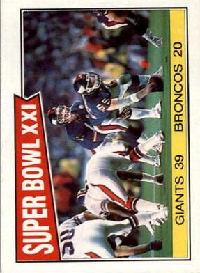 Super Bowl XXI #1 Football Cards 1987 Topps