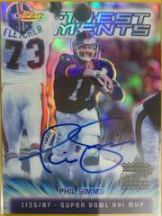 Phil Simms [Refractor Autograph] #FM2 Football Cards 2000 Topps Finest Moments Prices