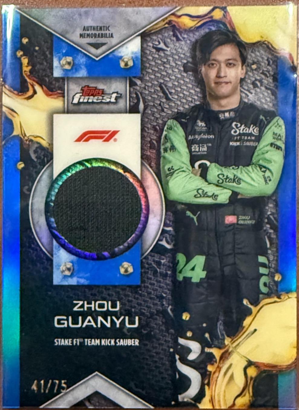 Zhou Guanyu #FF-ZHO Racing Cards 2024 Topps Finest Formula 1 Formulas
