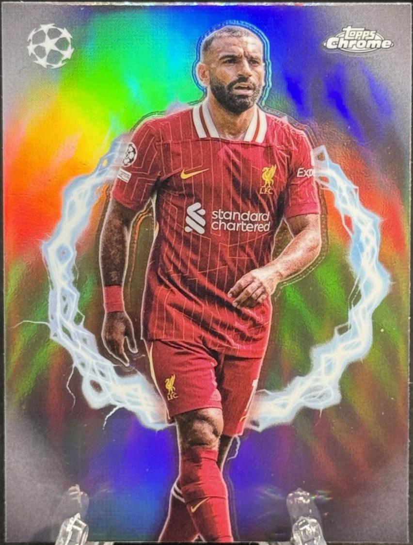 Mohamed Salah #CP-10 Soccer Cards 2024 Topps Chrome UEFA Circle of Power