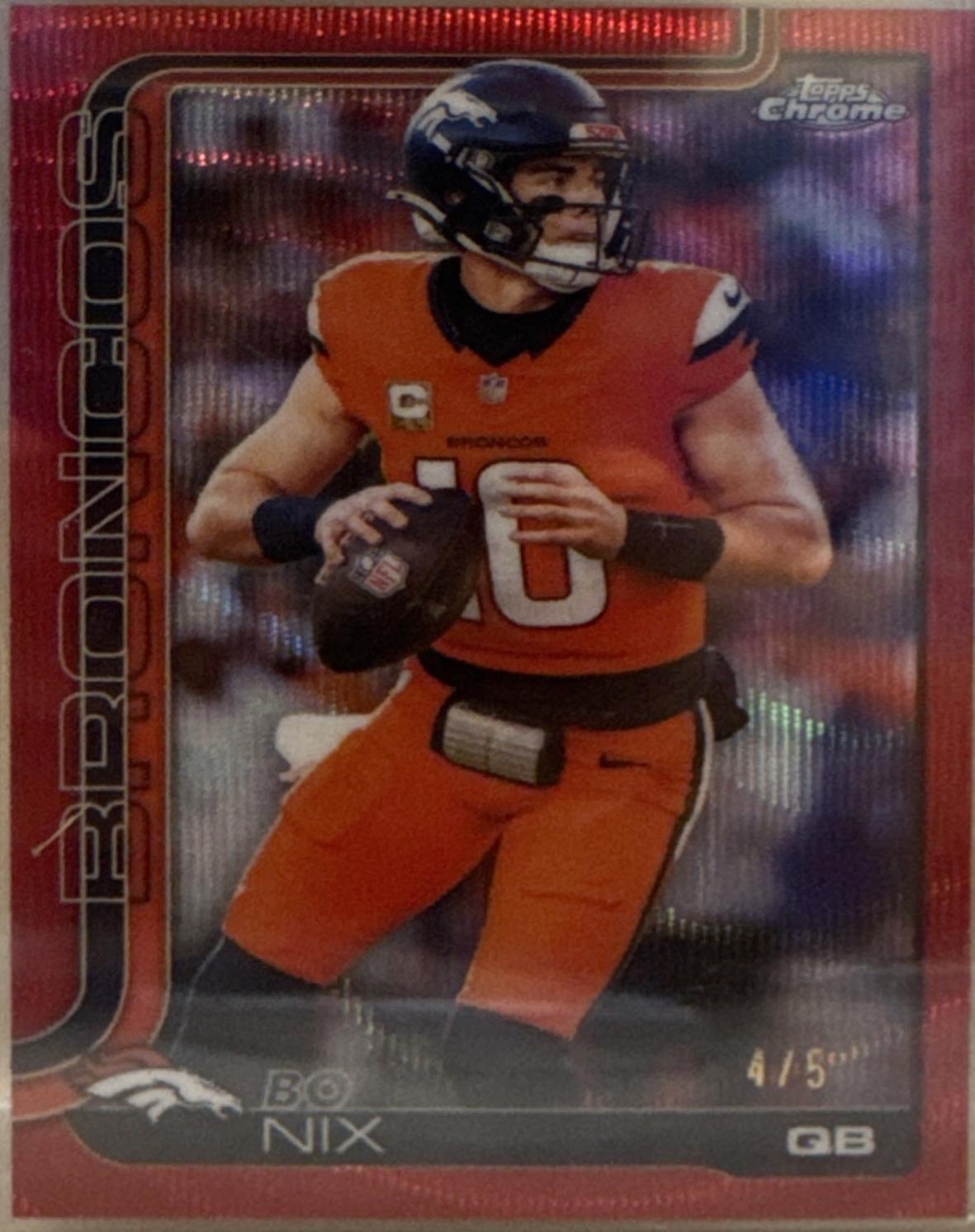 Bo Nix [Red Wave Refractor] #88 Prices | 2025 Topps Chrome