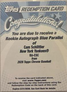 Cam Schlittler