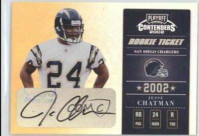 Jesse Chatman #183 2002 Playoff Contenders Football
