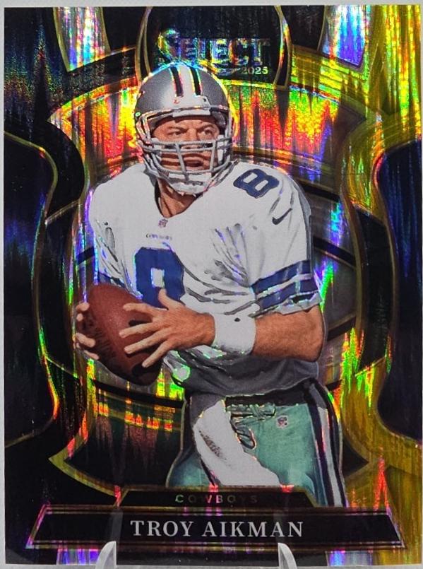 Troy Aikman [Black Gold Prizm Shock] #100 Prices | 2025 Panini