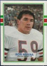 Ron Rivera #61 Football Cards 1989 Topps