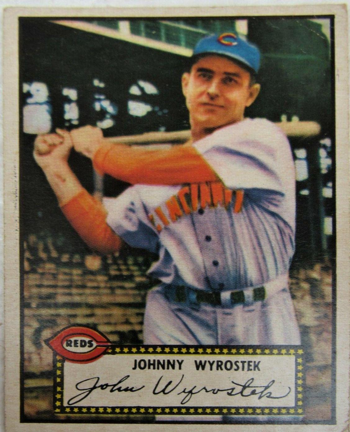 Johnny Wyrostek #13 Baseball Cards 1952 Topps