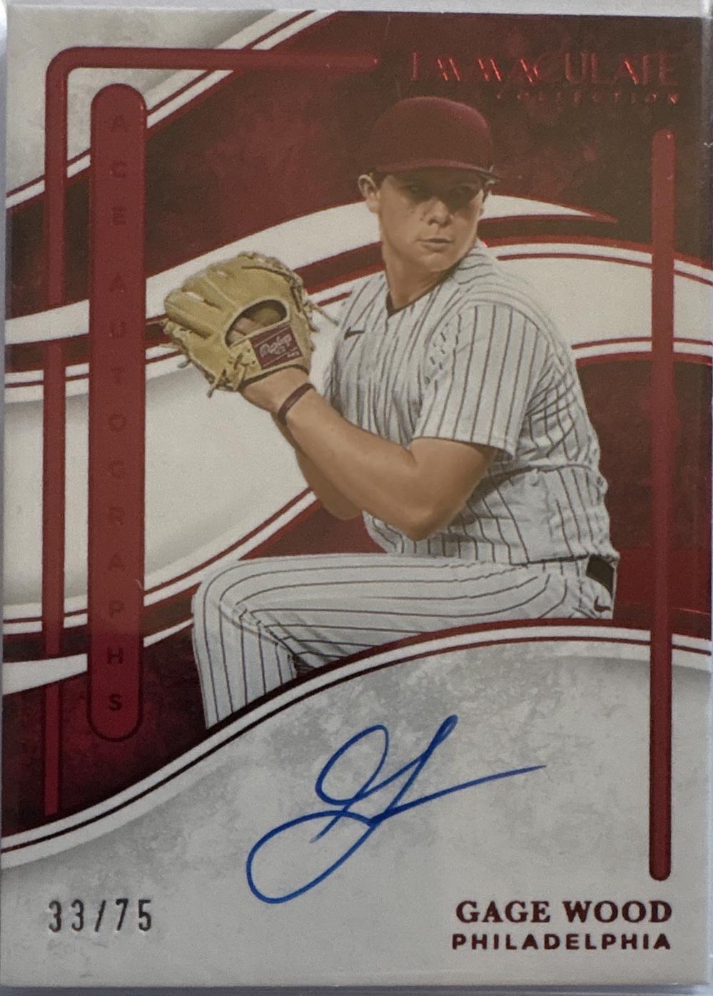 Gage Wood #8 2026 Panini Immaculate Ace Autograph Baseball